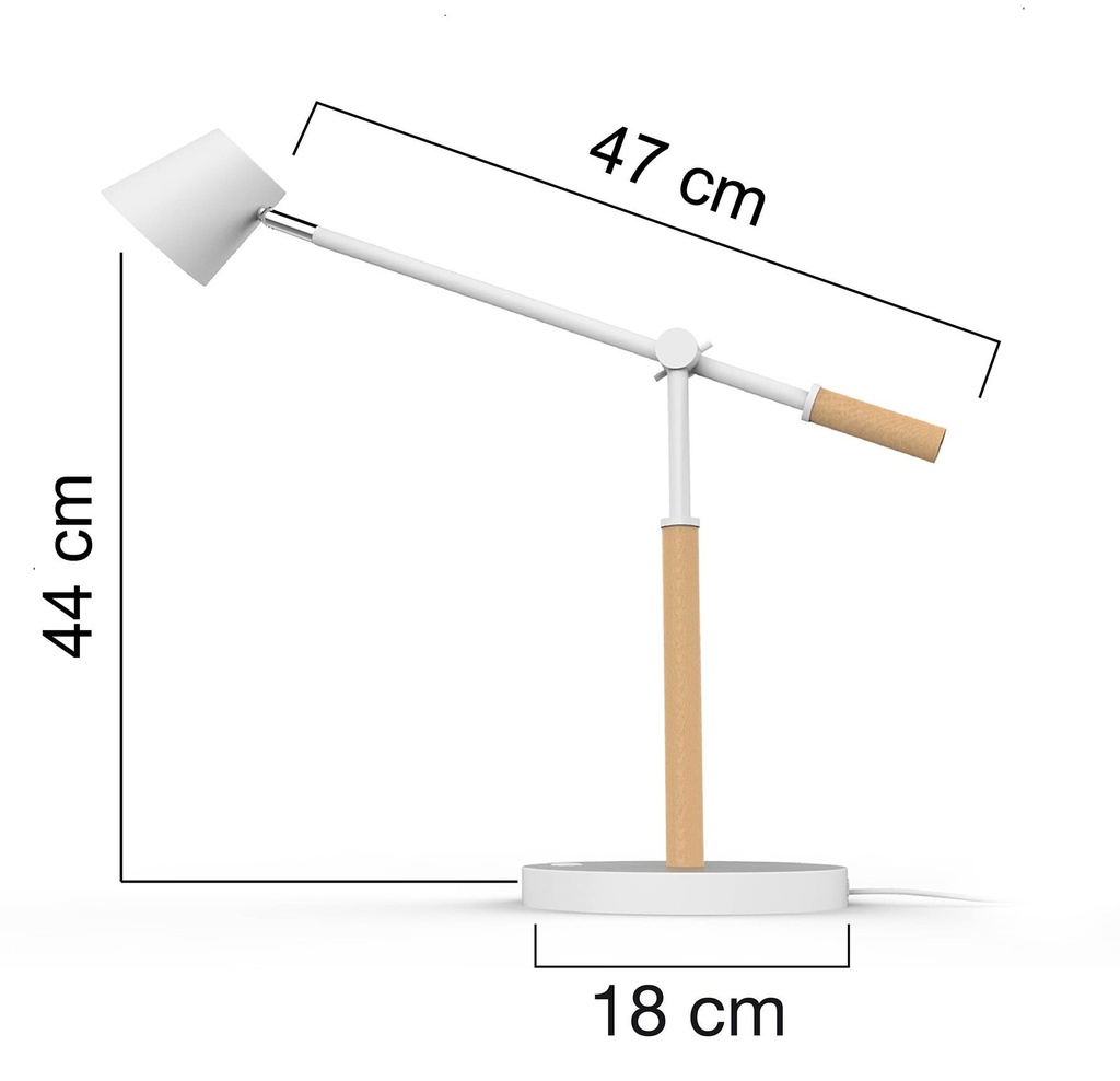 Skrivbordslampa Vicky LED vit