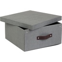 Förvaringsbox Bigso Levi canvas grå