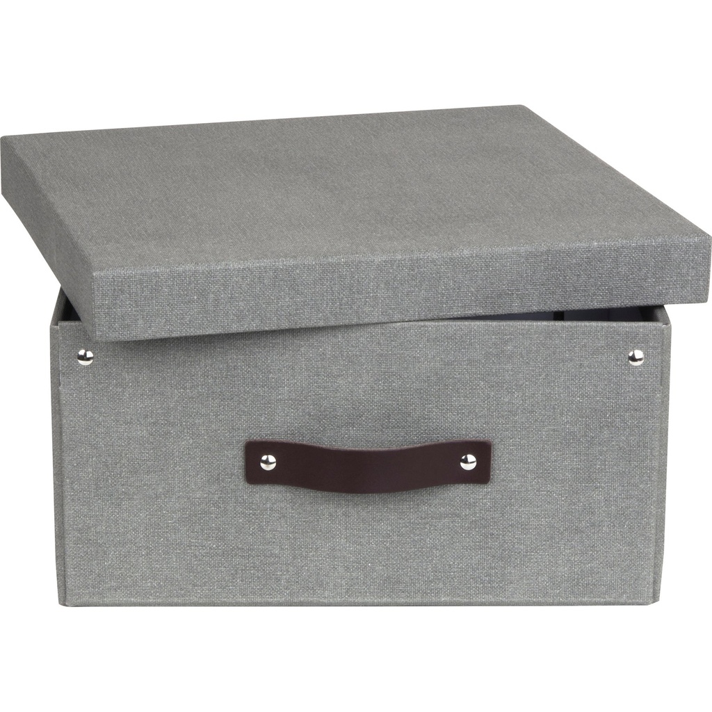 Förvaringsbox Bigso Levi canvas grå