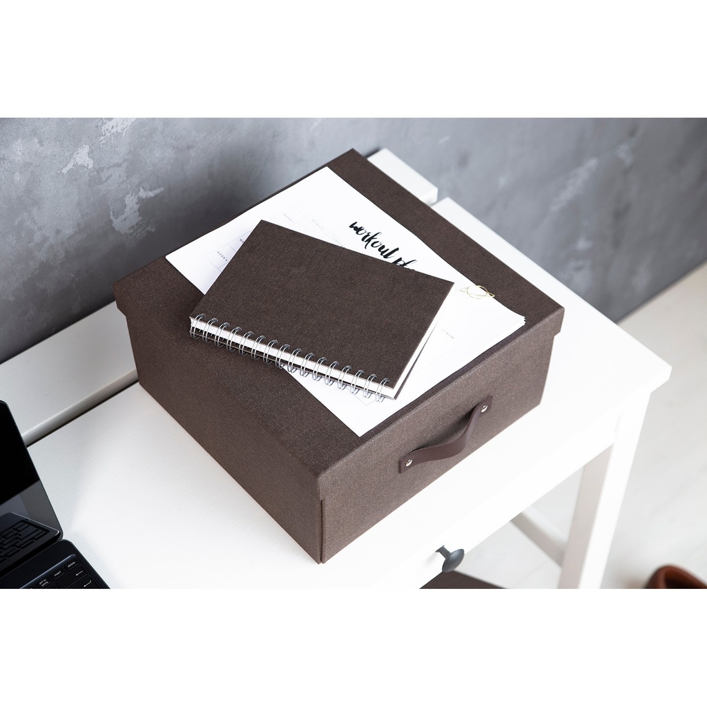 Förvaringsbox Bigso Levi canvas brun