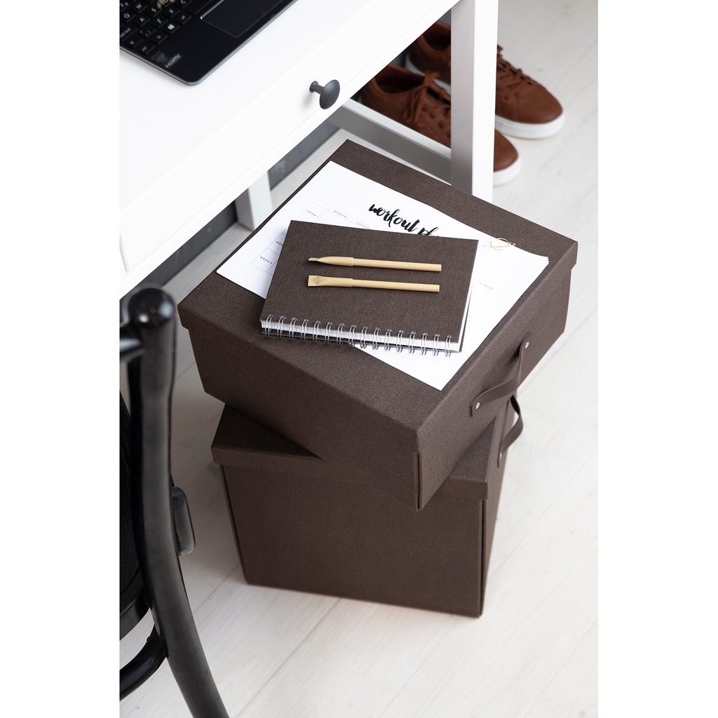 Förvaringsbox Bigso Levi canvas brun