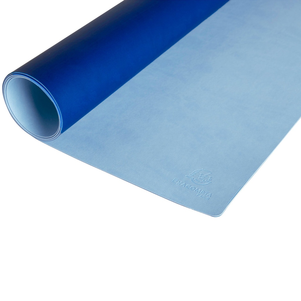 Skrivbordsunderlägg PU 40x80 cm Light blue/navy blue