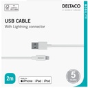 USB-A-Lightning-kabel 2 m vit