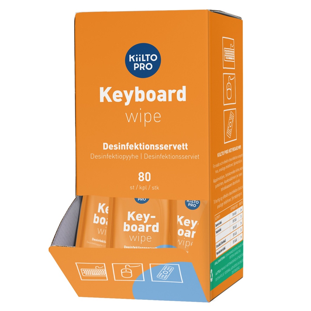 Desinfektionsservett Keyboard Wipes 80 st/fp