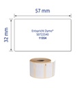 Etikett Avery 57 x 32 mm 1000 st/fp
