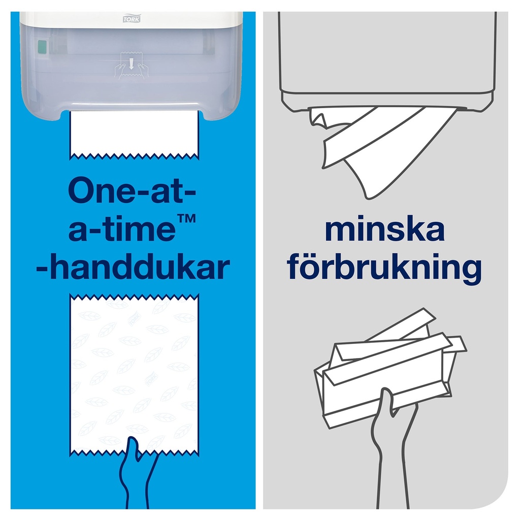 Dispenser Handduk på rulle Tork H1 vit