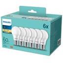 LED-lampa E27 Normal Frost 60W 806 lm 6-pack