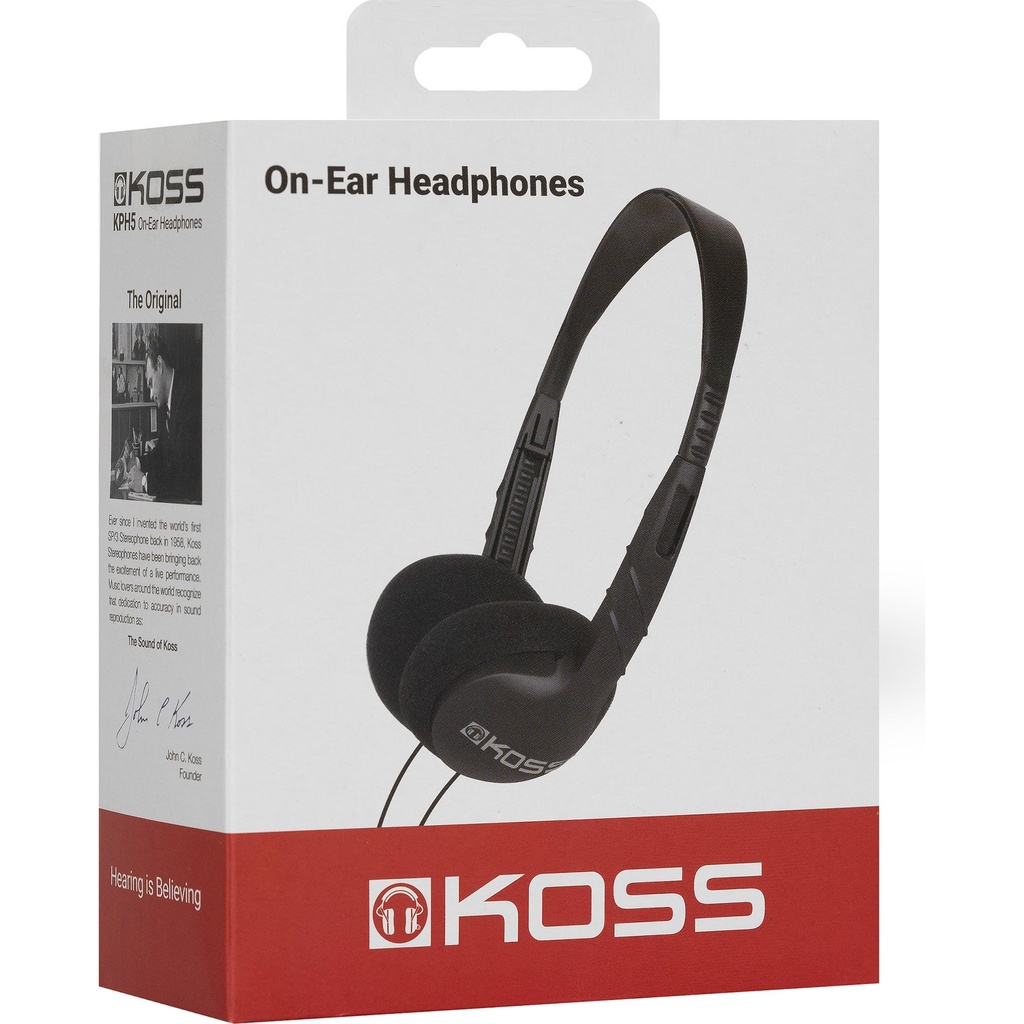 Hörlur KOSS On-Ear KPH5 Svart
