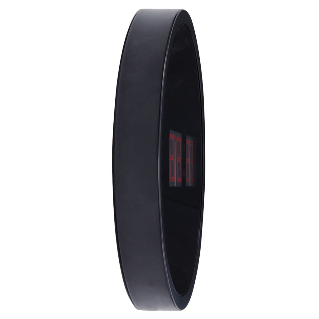 Väggklocka LED Ø 30 cm svart/röd