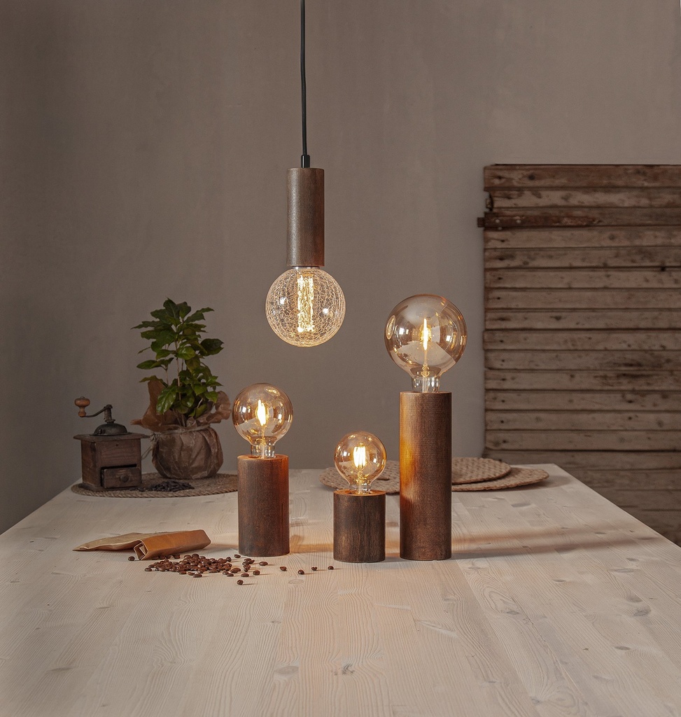 Lampfot Trä Brun 100 mm