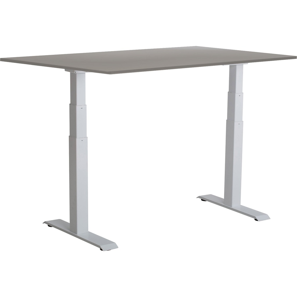 Skrivbord el Easydesk Adapt VI grå/aluminium 120x80 cm