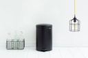 Pedalhink NewIcon Mattsvart 20 liter Brabantia