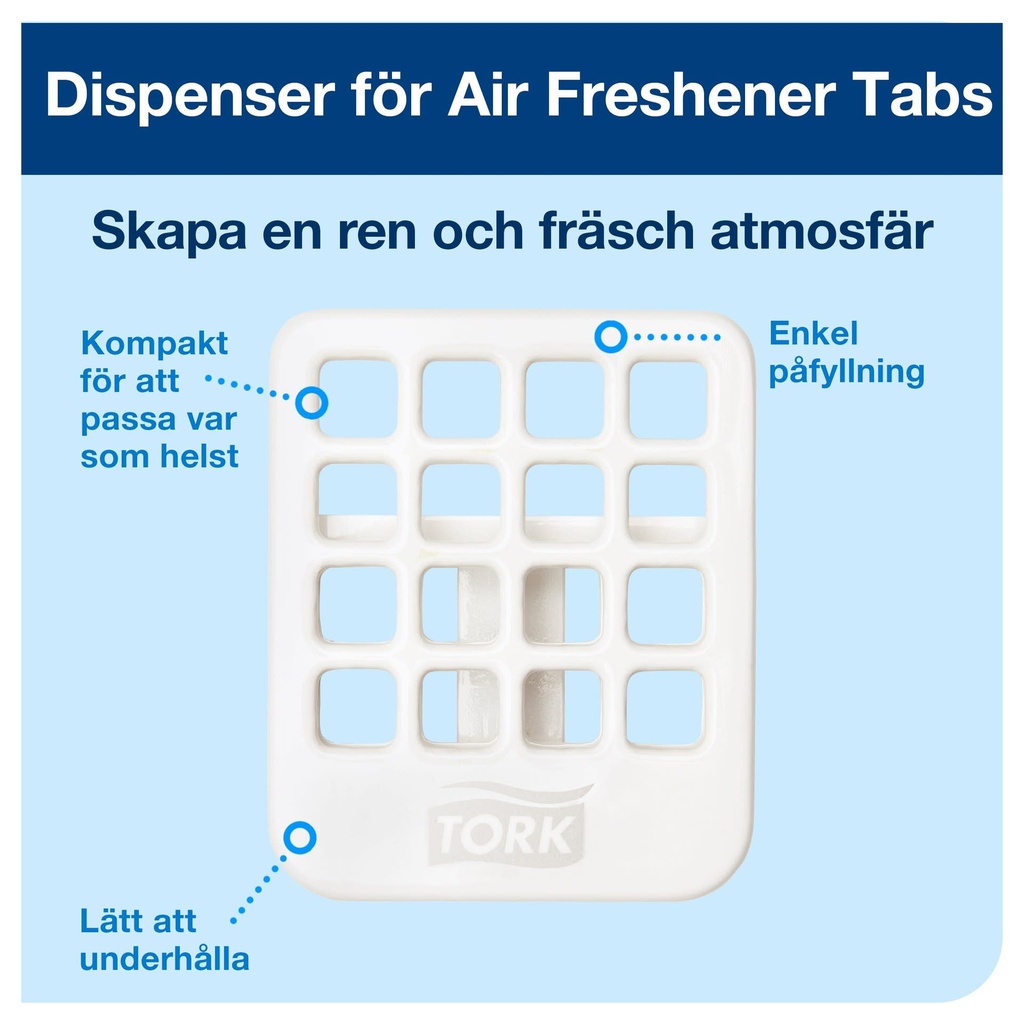 Hållare till Airfresh doftplatta Tork A2 Vit 4 st/fp