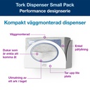 Dispenser W8 Small Pack Tork Vit