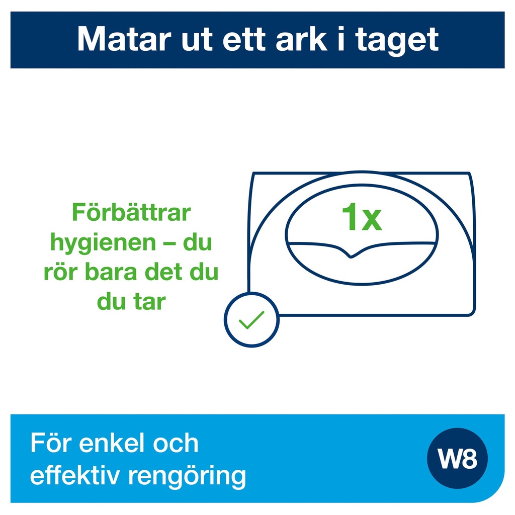 Dispenser W8 Small Pack Tork Vit