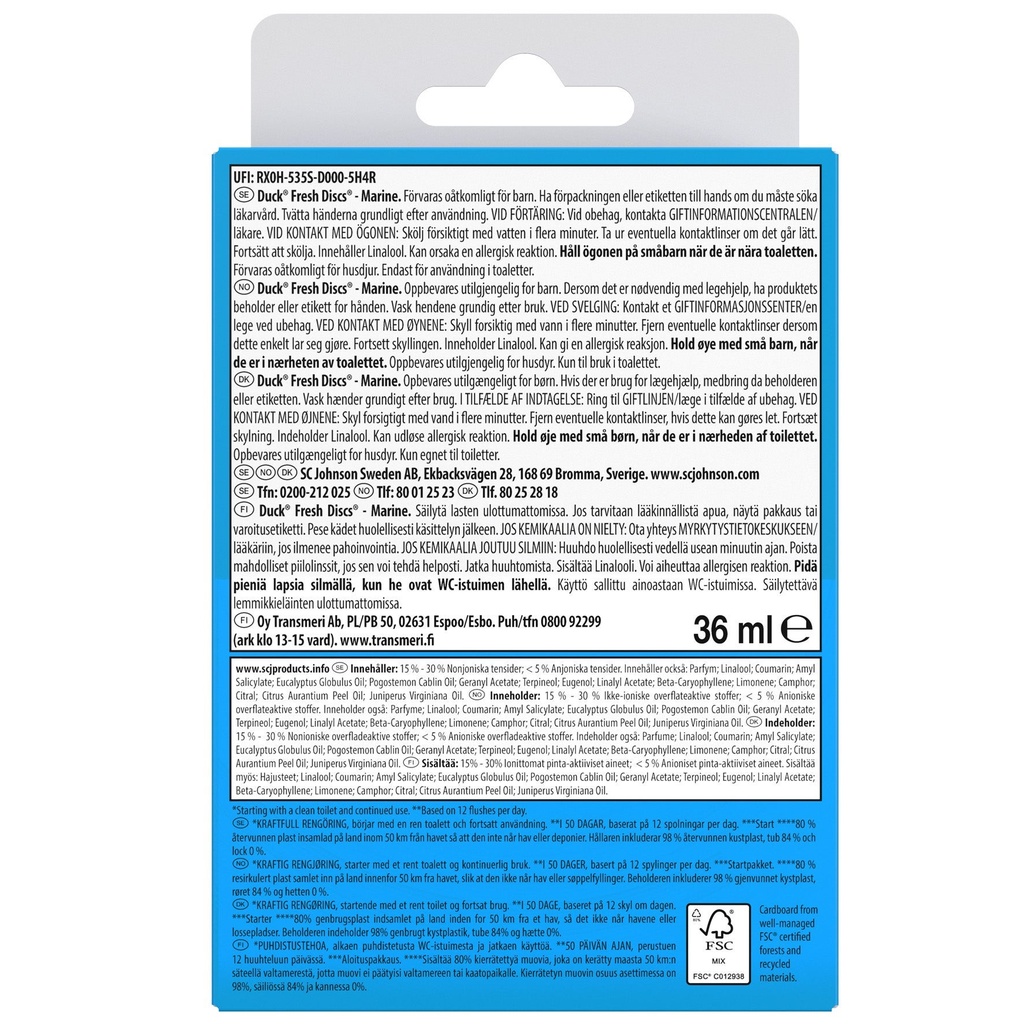 Toalettrengöring Fresh Discs Marine