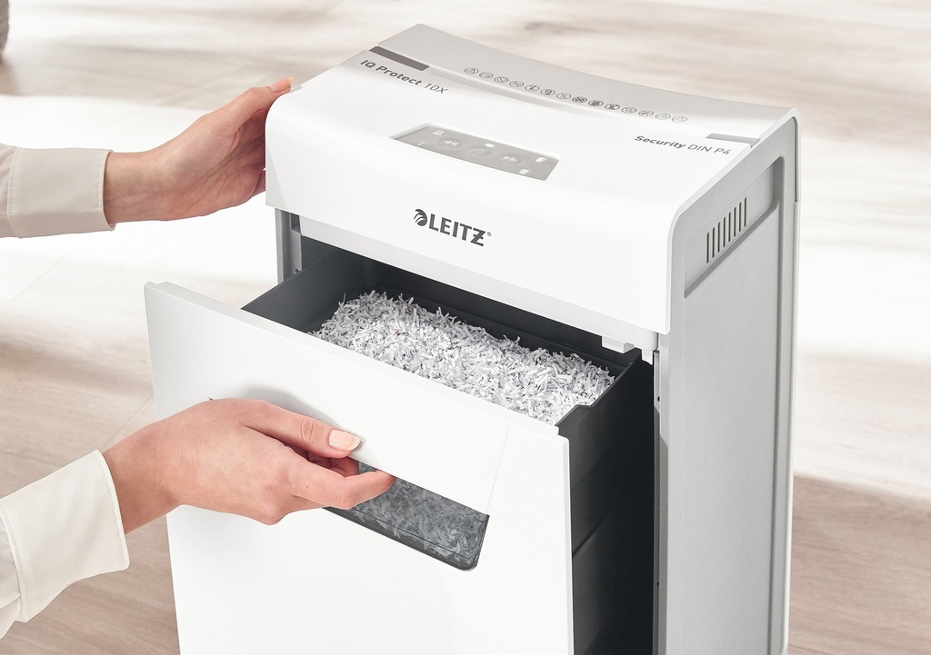 Dokumentförstörare Leitz IQ Protect Premium 10X P4