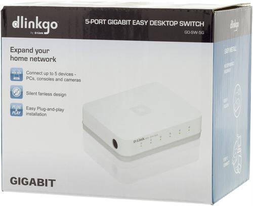 Switch D-link 5-Port Gigabit Easy Desktop Vit