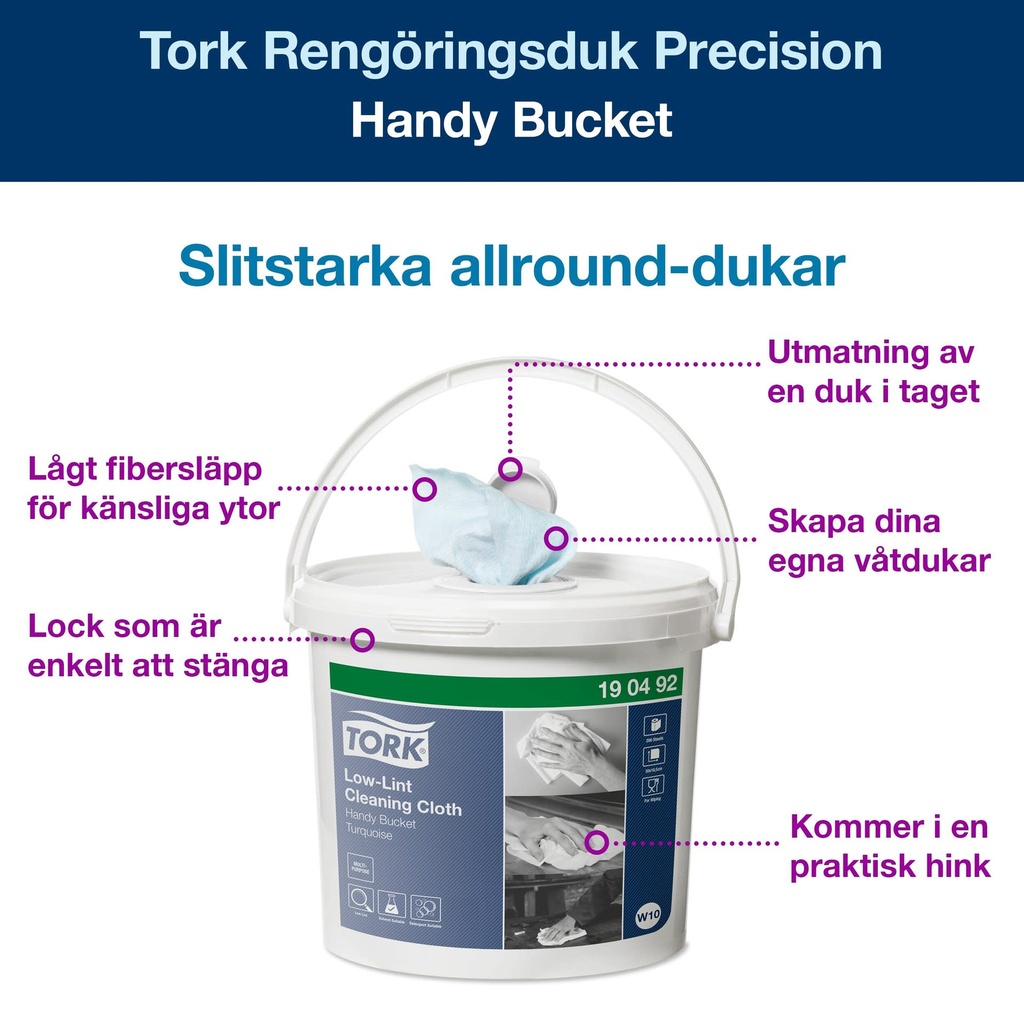 Hink W10 till Rengöringsduk Precision Tork