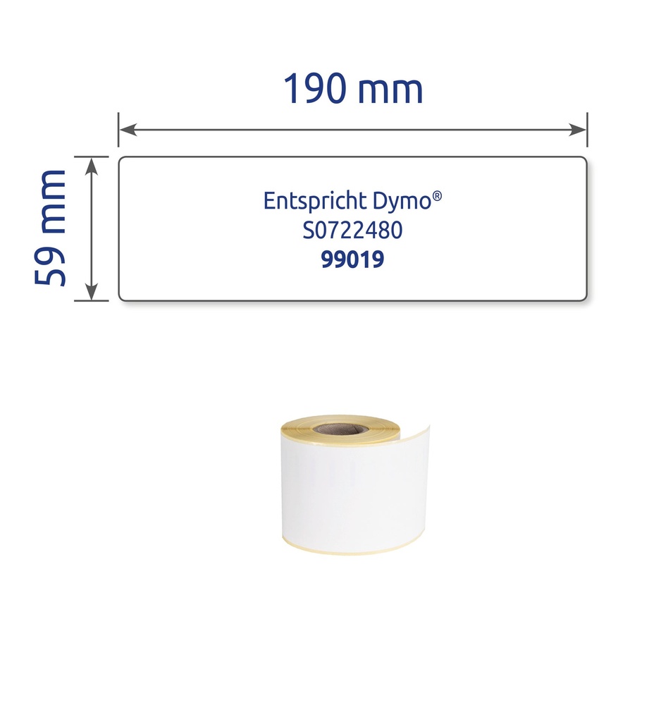 Etikett Avery 190 x 59 mm 110 st/fp