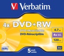 DVD+RW Verbatim 4.7GB 5 st/fp