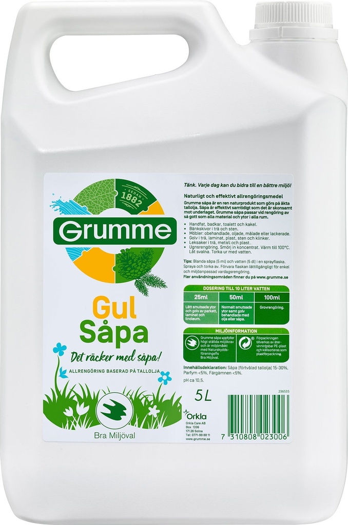 Såpa Gul Grumme 5 liter