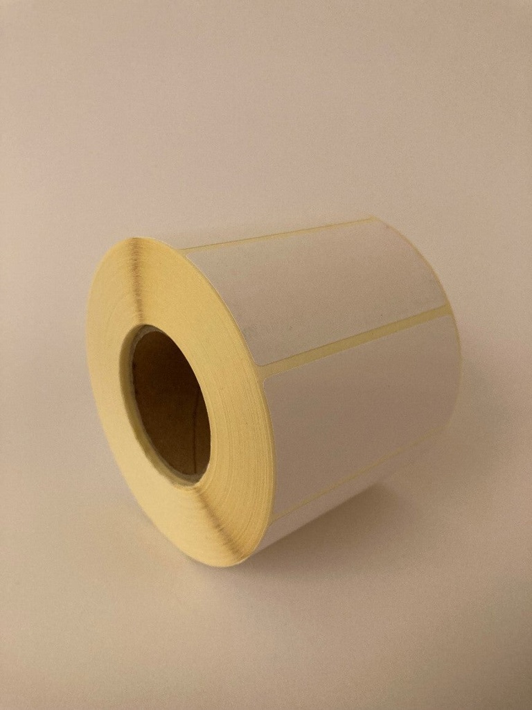 Thermoetikett 70x34 mm kärna 40 mm 1000st/rl