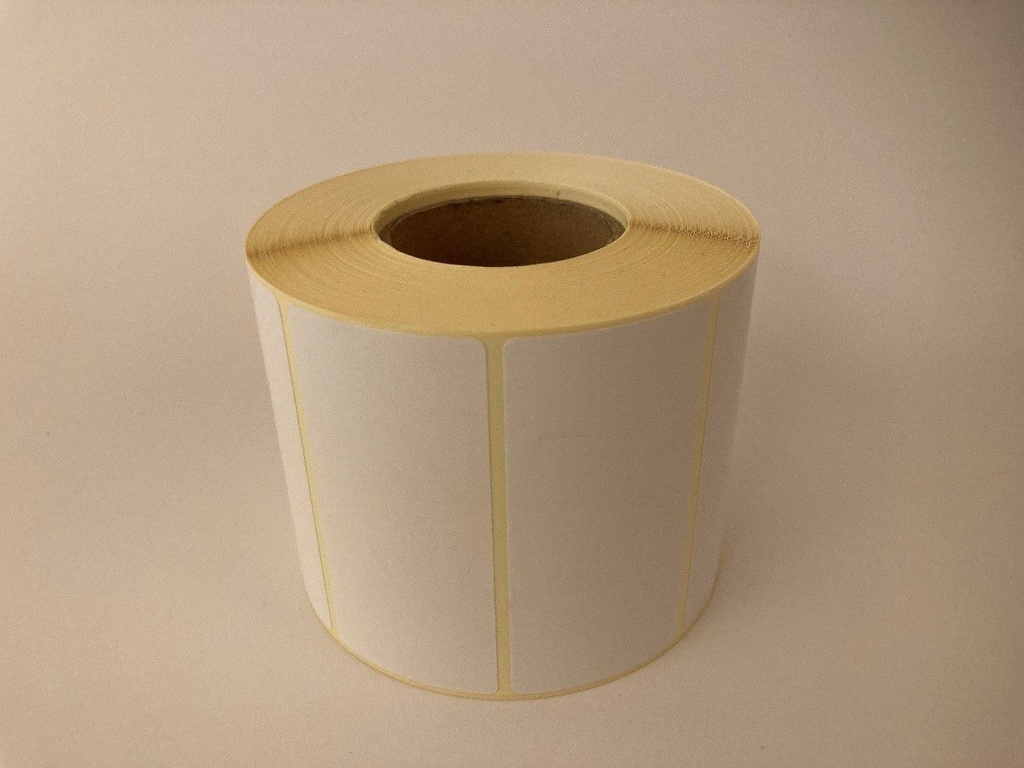 Thermoetikett 70x34 mm kärna 40 mm 1000st/rl