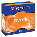 DVD-R Verbatim 16x Jewel 5 st/fp