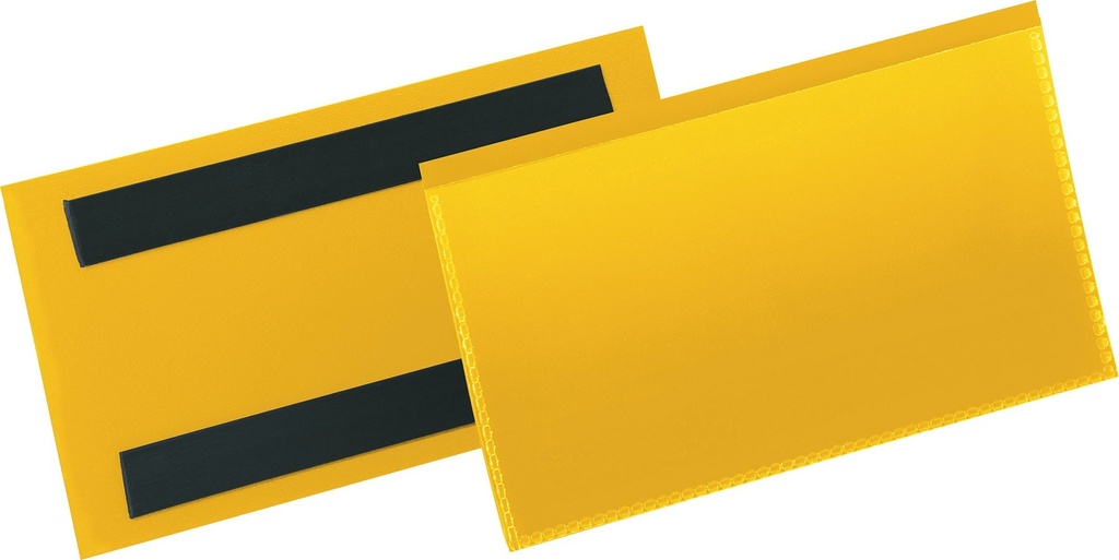 Etiketthållare magnetisk 150 x 67 mm gul 50 st/fp