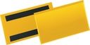 Etiketthållare magnetisk 150 x 67 mm gul 50 st/fp
