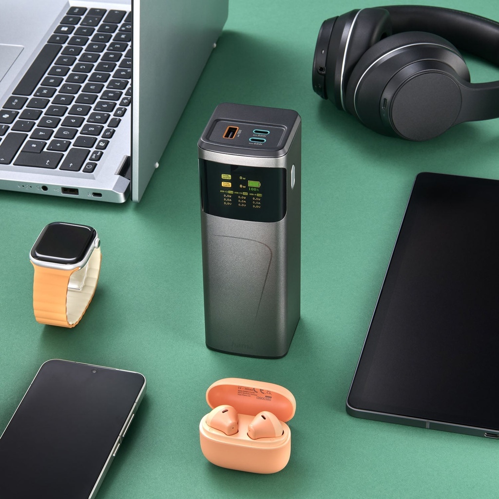 Powerbank 20000mah 2xUSB-C 1xUSB-A 65W