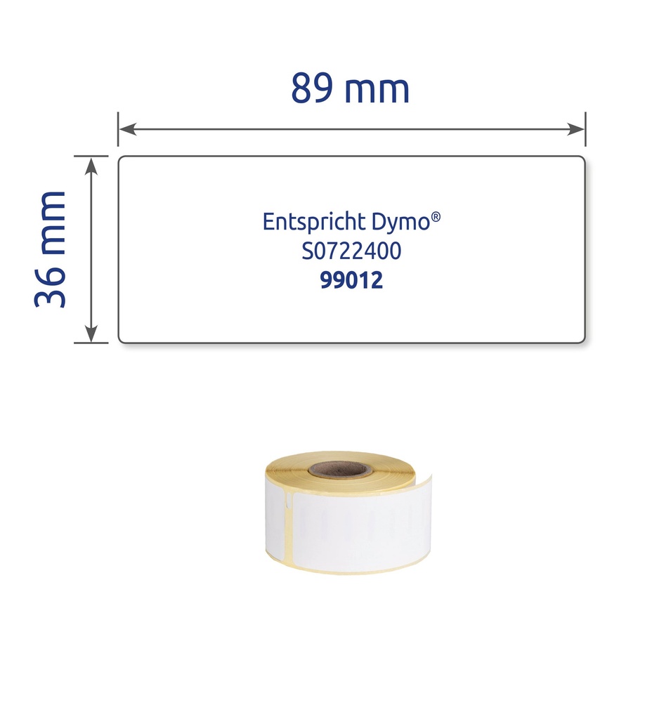 Etikett Avery 89 x 36 mm 2x260 st/fp