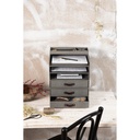 Förvaringsbox Birger 2 lådor canvas Grå