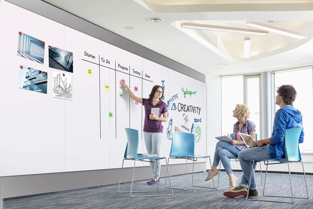 Whiteboard Wall-Up 120x200cm