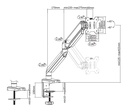Bildskärmsarm Deltaco ARM-0350 Svart