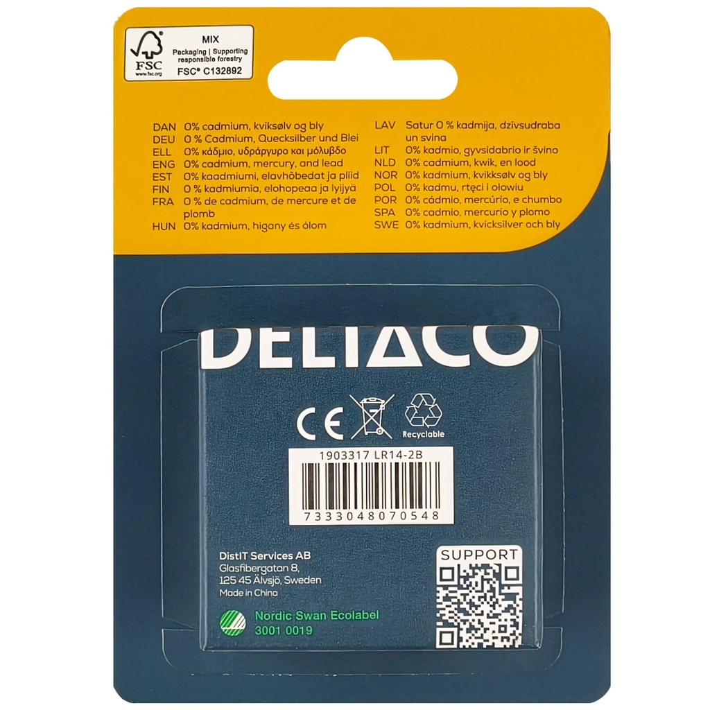 Batteri Ultimate Alkaline C/LR14 2-pack