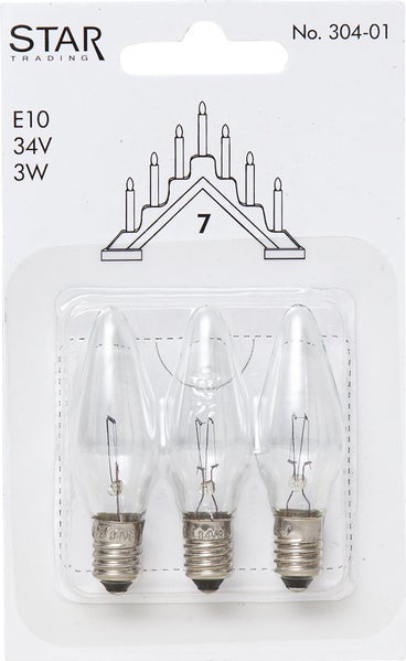 Reservlampa 3-pack 7-armad Sparebulb