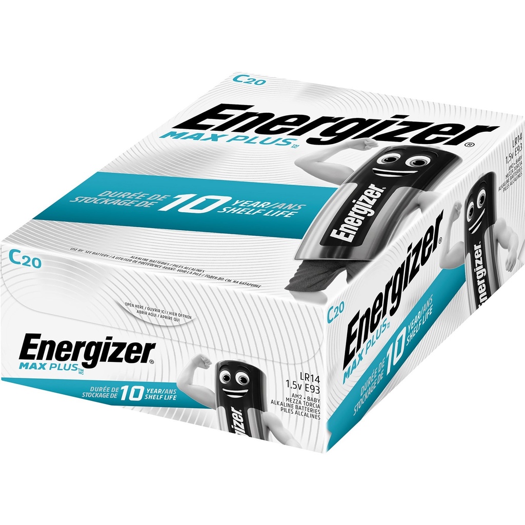 Batteri Max Plus Alkaliskt C LR14 Energizer 20-pack