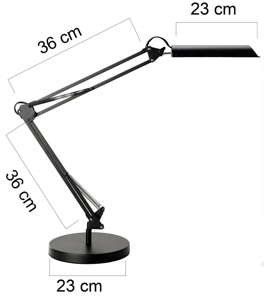 Skrivbordslampa Swingo LED svart