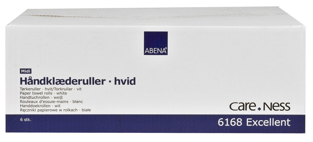 Torkrulle Midi CareNess 1-lager vit 6 st/krt