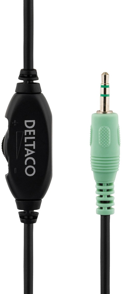 Hörlur HL-8 3,5mm 2,2 Meter Deltaco Svart