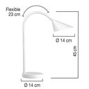 Skrivbordslampa Sol LED vit