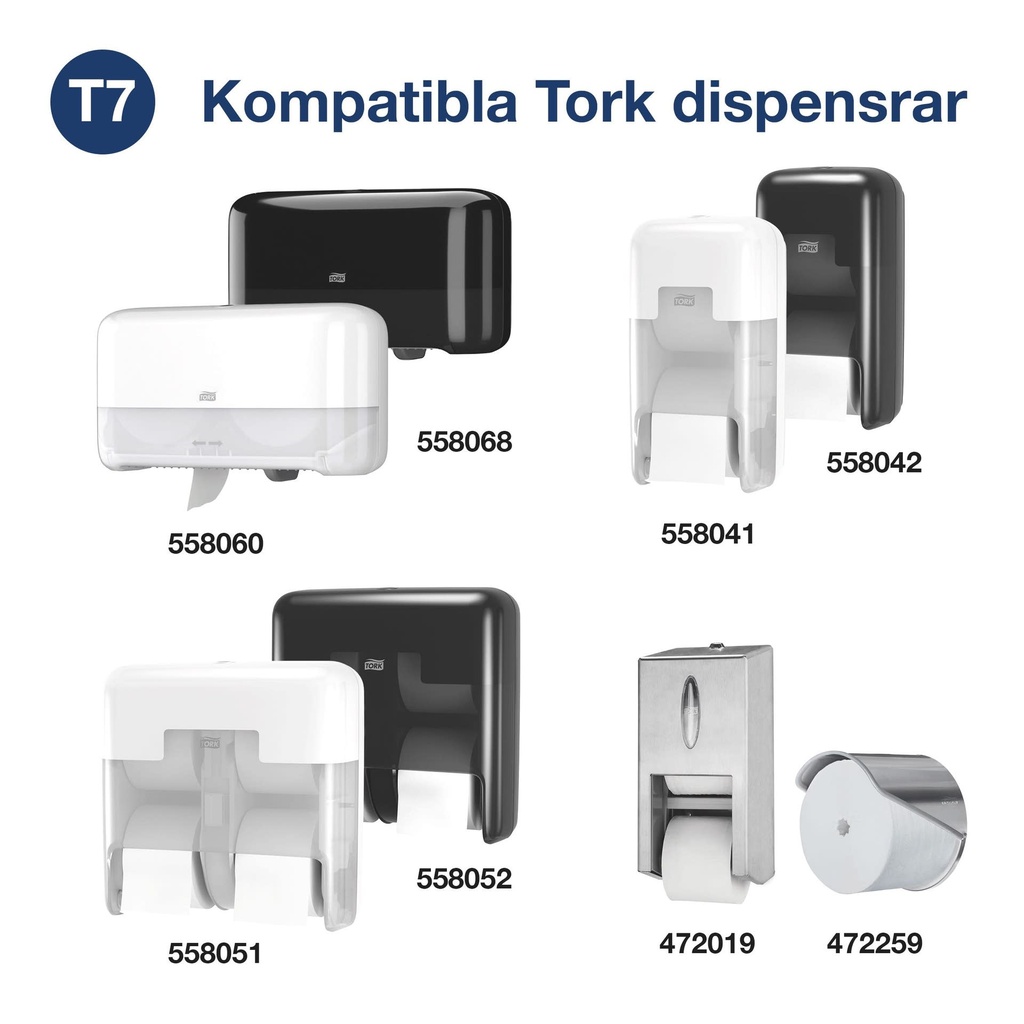 Toalettpapper OptiServe® Coreless Extra mjukt Premium T7
