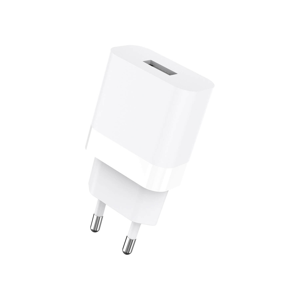 Laddare 1xUSB-A+Lightning 1 m vit