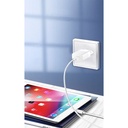 Laddare 1xUSB-A+Lightning 1 m vit
