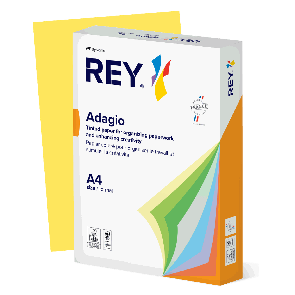 Färgat kopieringspapper Rey Adagio A4 80g 500/fp Citrus