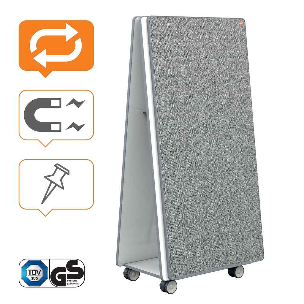 Mobile Whiteboard MoveMeet system grå