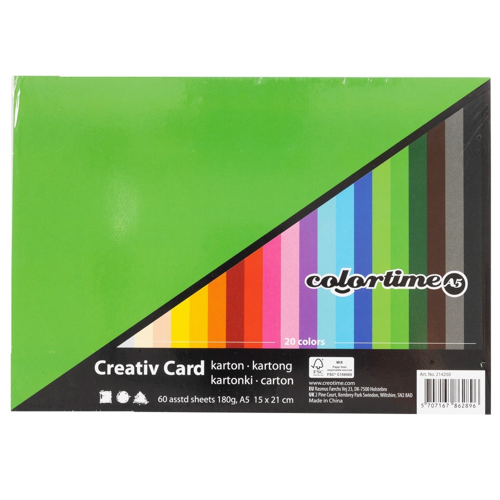 Kartong Creativ Card A5 180 g 60-pack