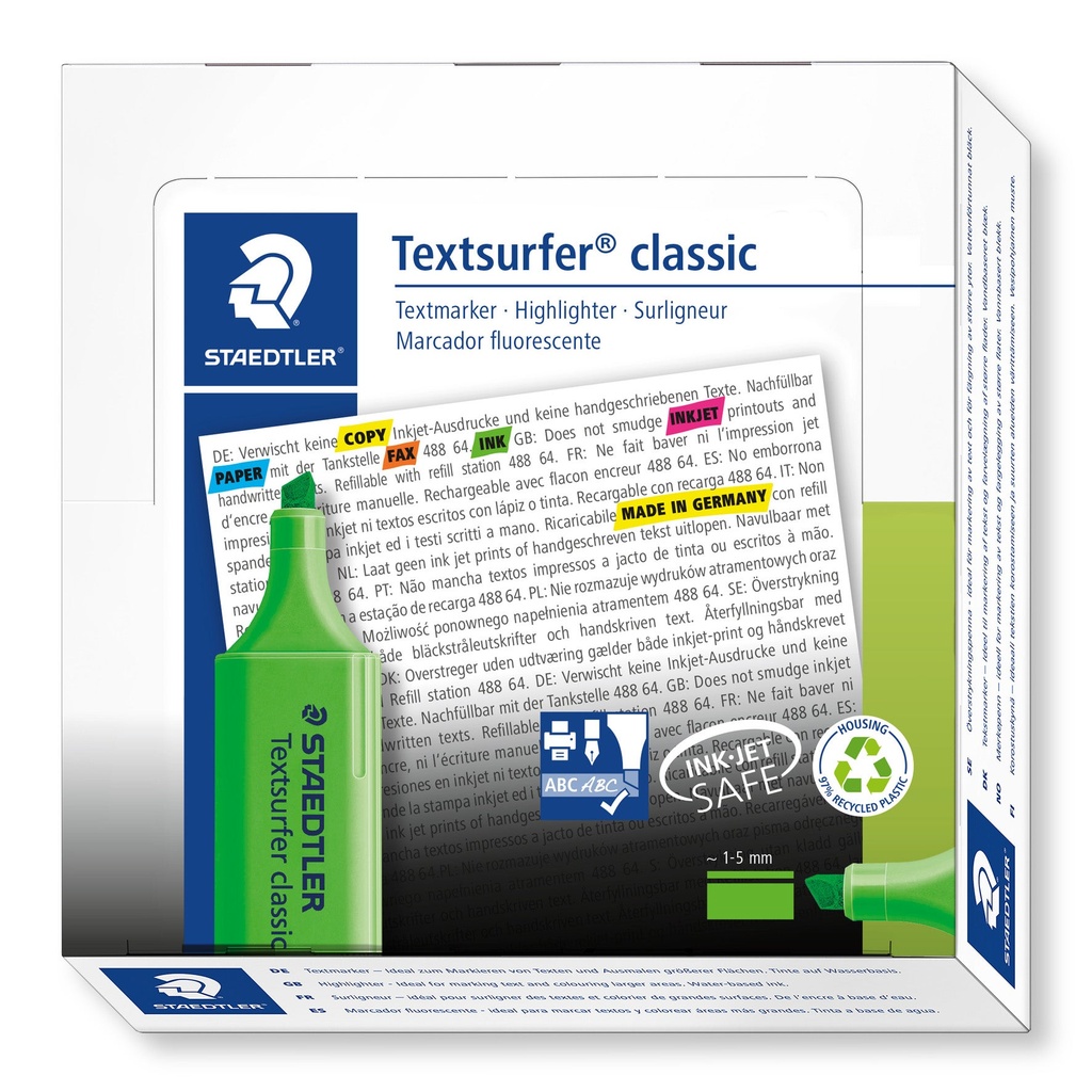 Överstrykningspenna Stadtler 364  - Textsurfer Classic grön